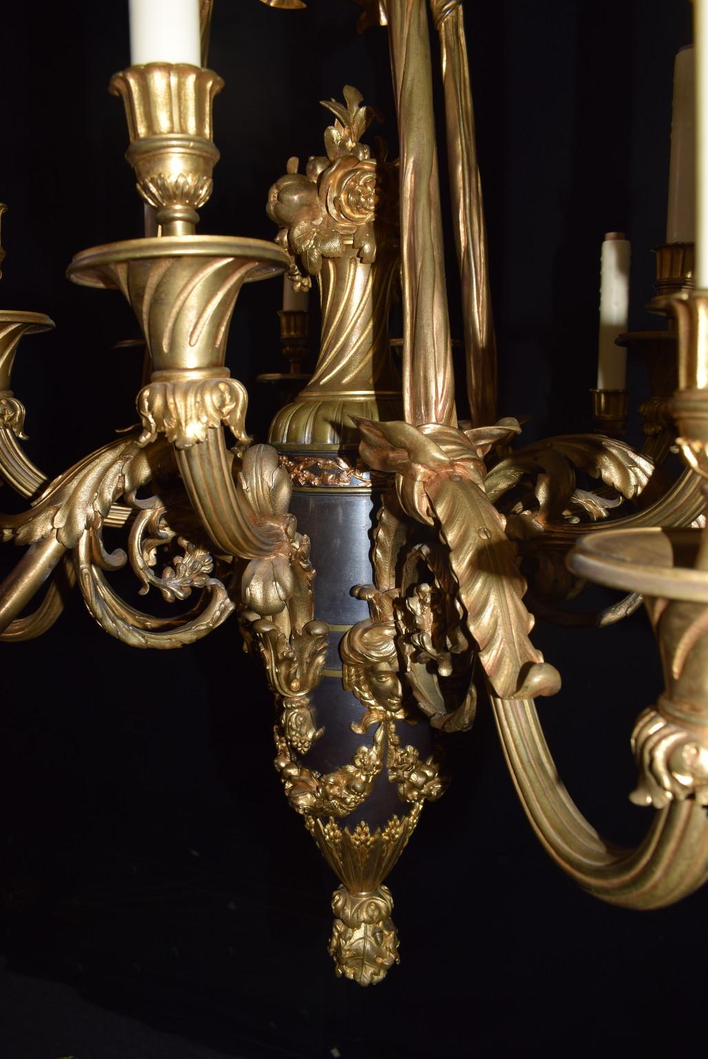 Antiker antiker Kronleuchter im Louis-XVI-Stil im Zustand „Gut“ im Angebot in Atlanta, GA