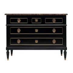 Antique Louis XVI Style Chest with Breche Marble Top