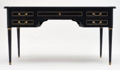 Antique Louis XVI Style Desk with Red Leather Top