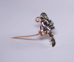 Antique Louis XVI Style Diamond Bow Brooch