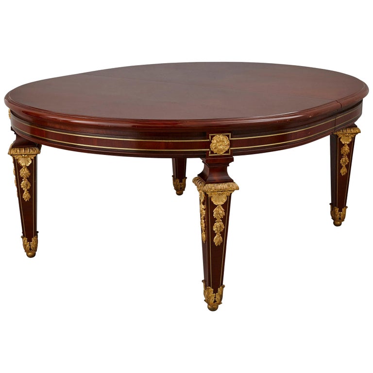 Antique Louis XVI Style Dining Table by Mercier Frères For Sale