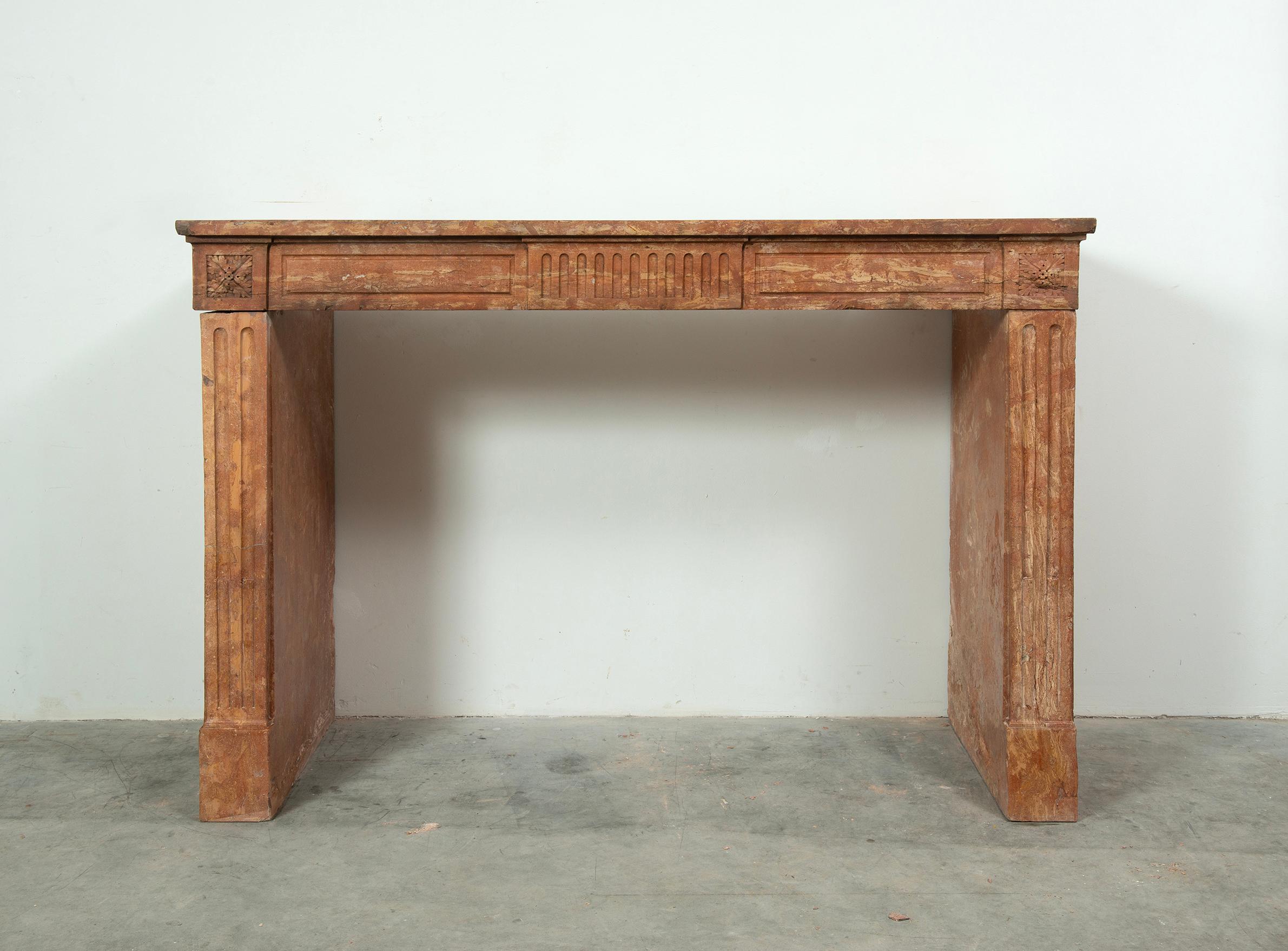 Antique Louis XVI-style Fireplace Mantel For Sale 12