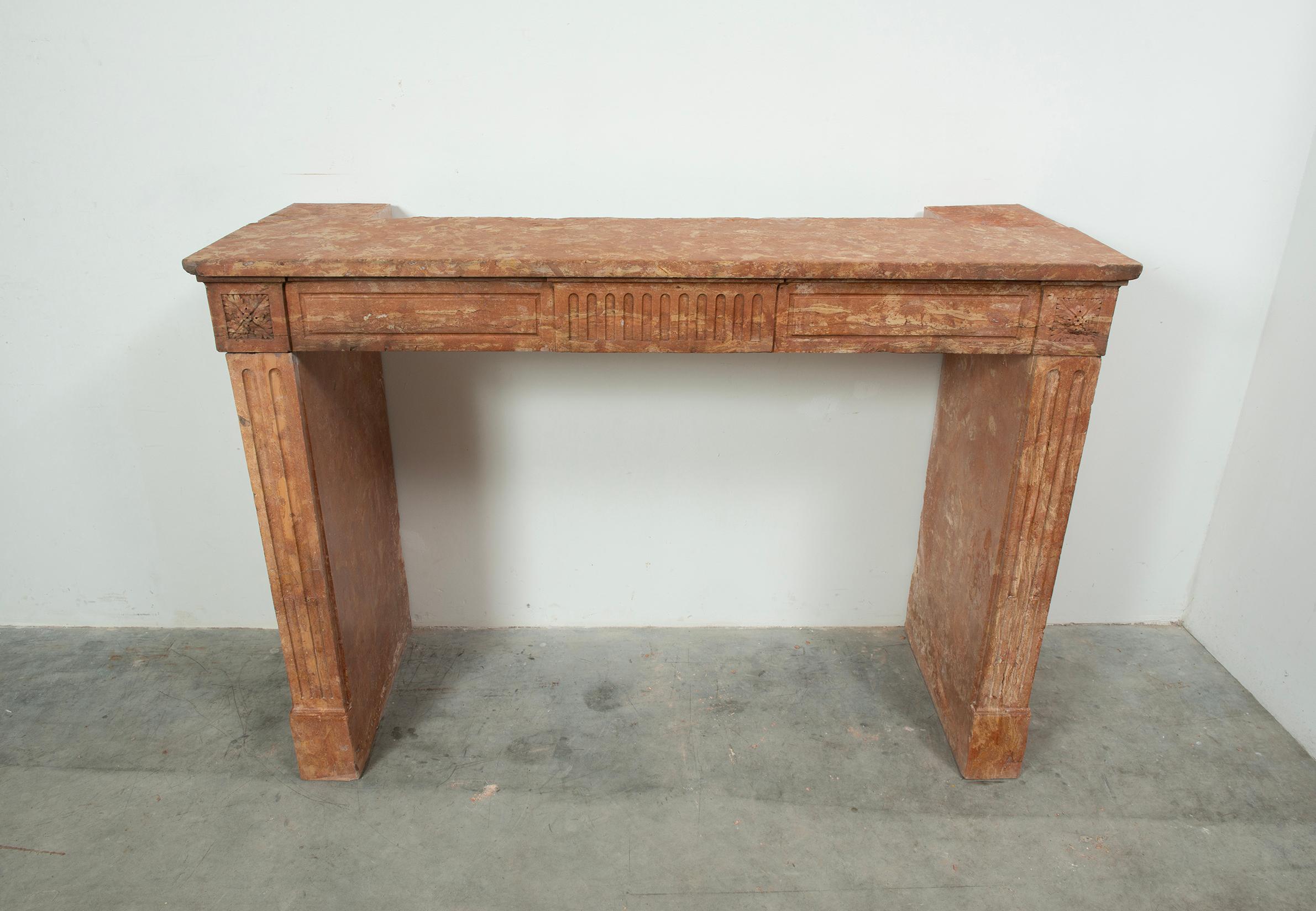 Antique Louis XVI-style Fireplace Mantel For Sale 13