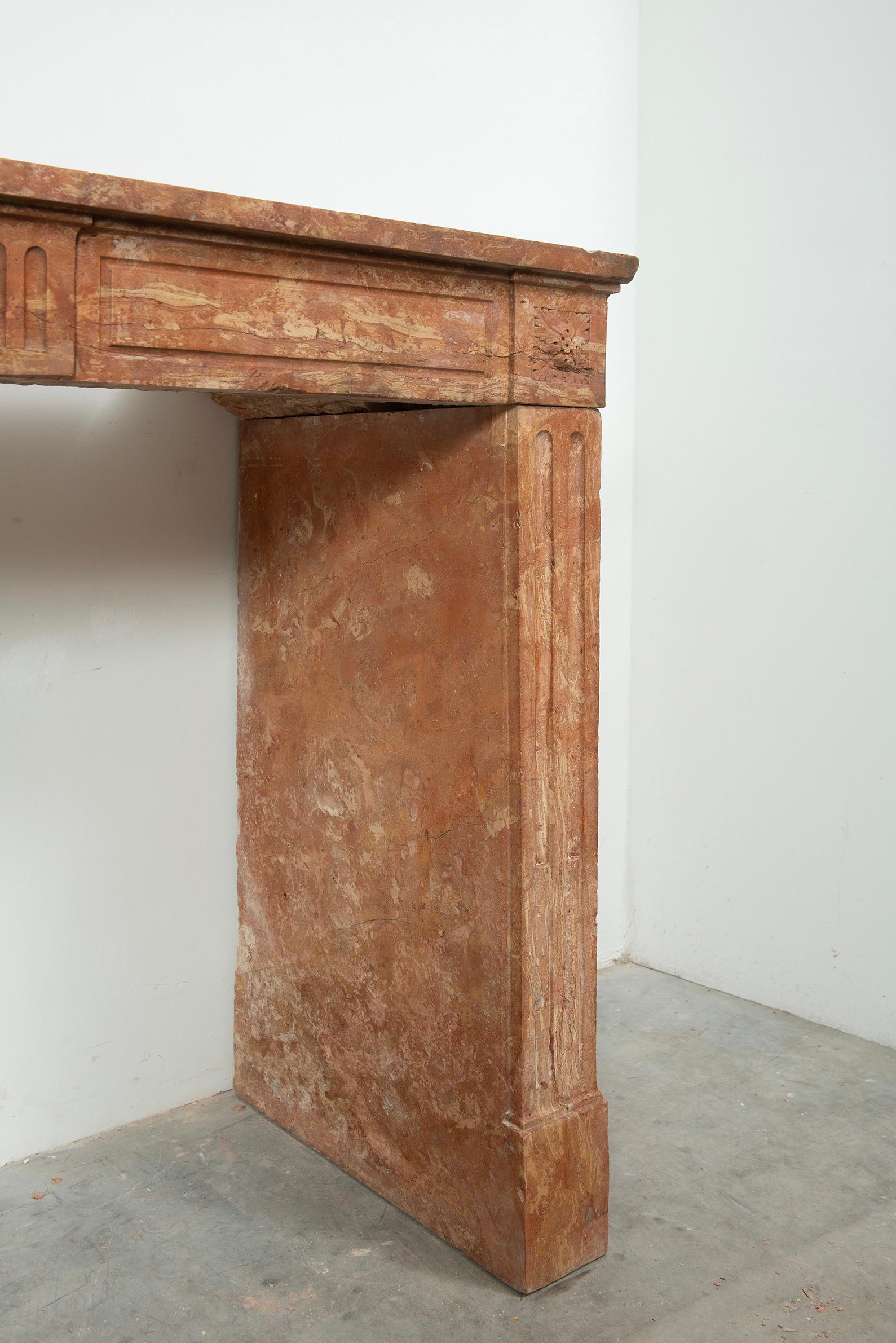 French Antique Louis XVI-style Fireplace Mantel For Sale