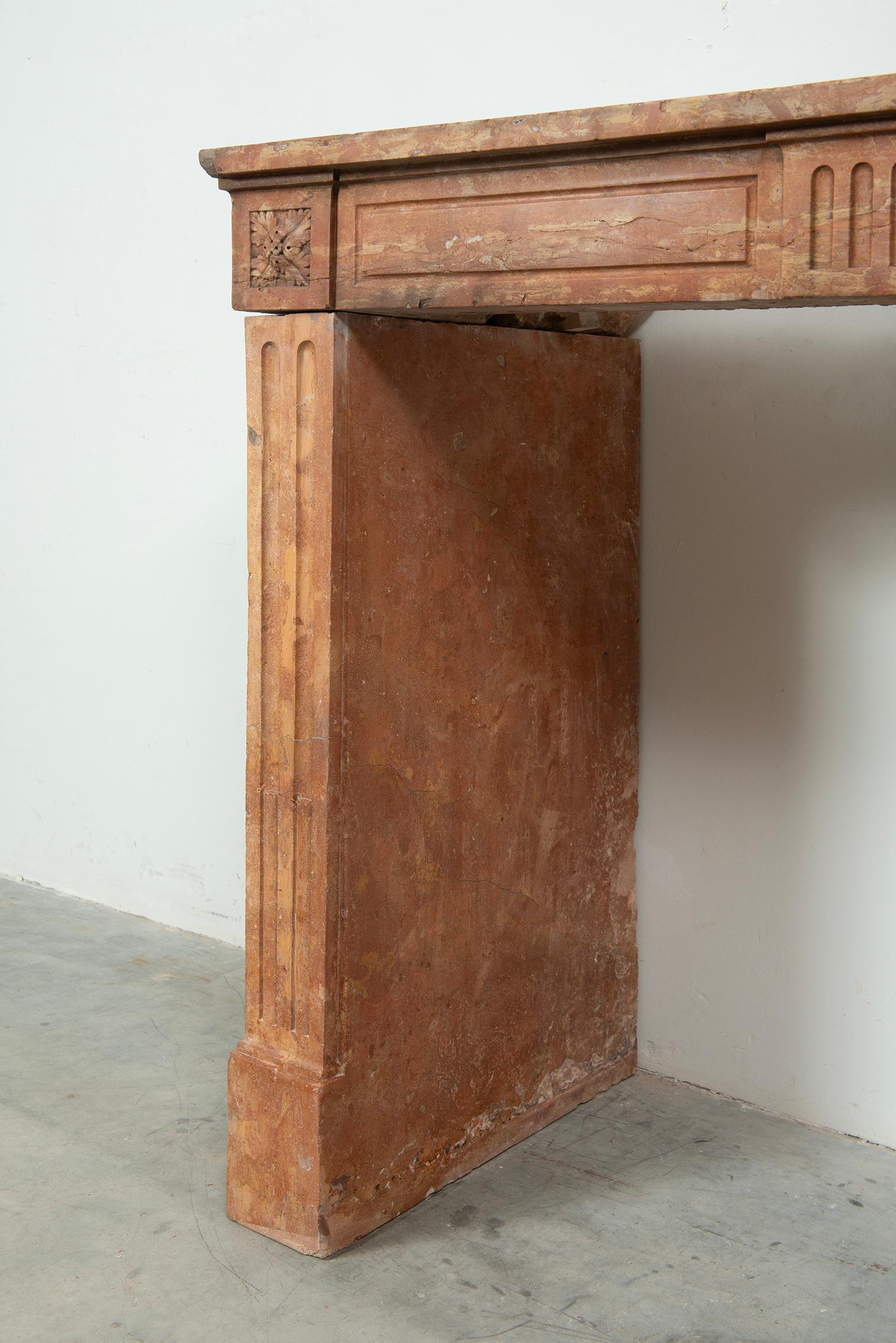 19th Century Antique Louis XVI-style Fireplace Mantel For Sale