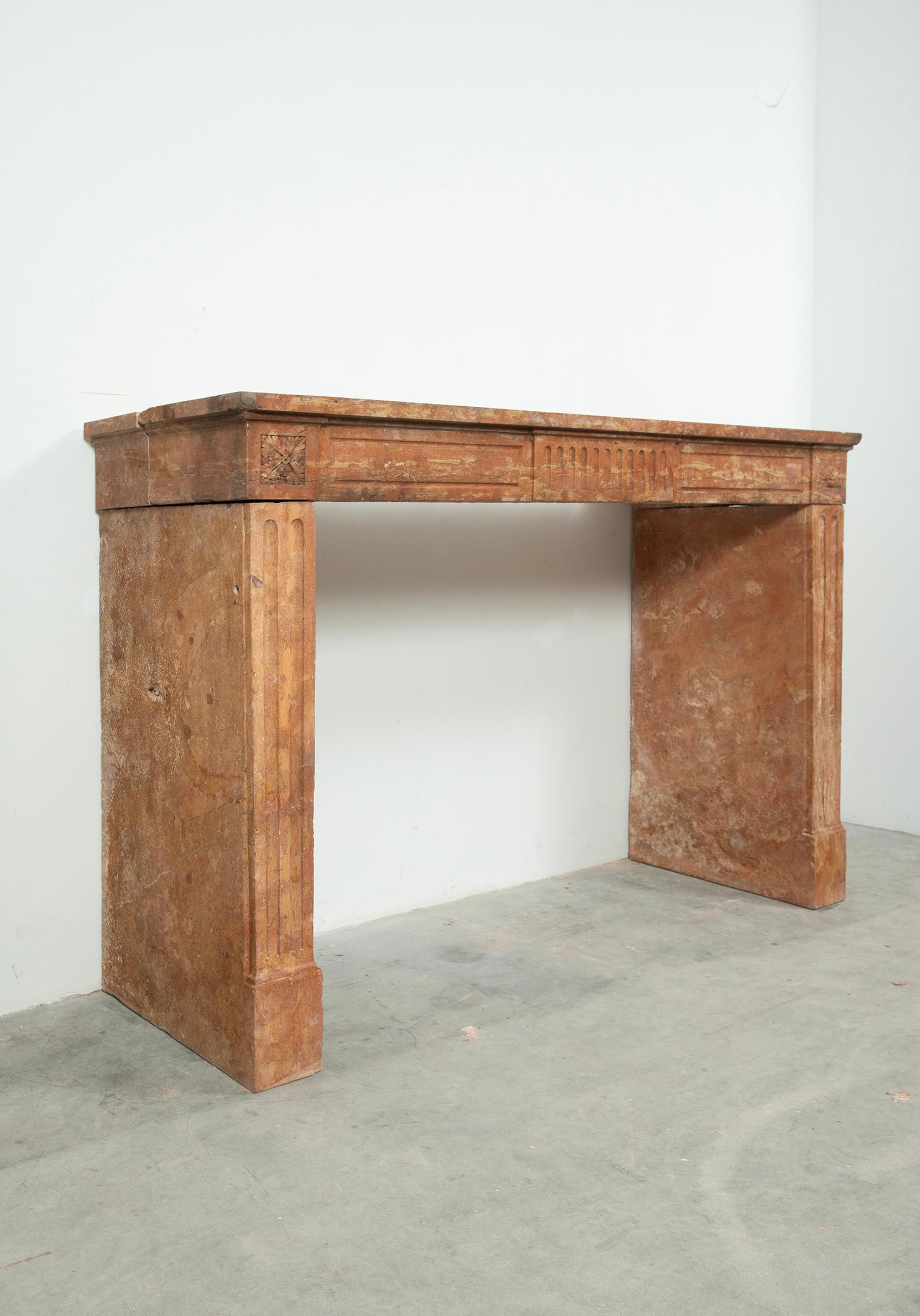 Antique Louis XVI-style Fireplace Mantel For Sale 2