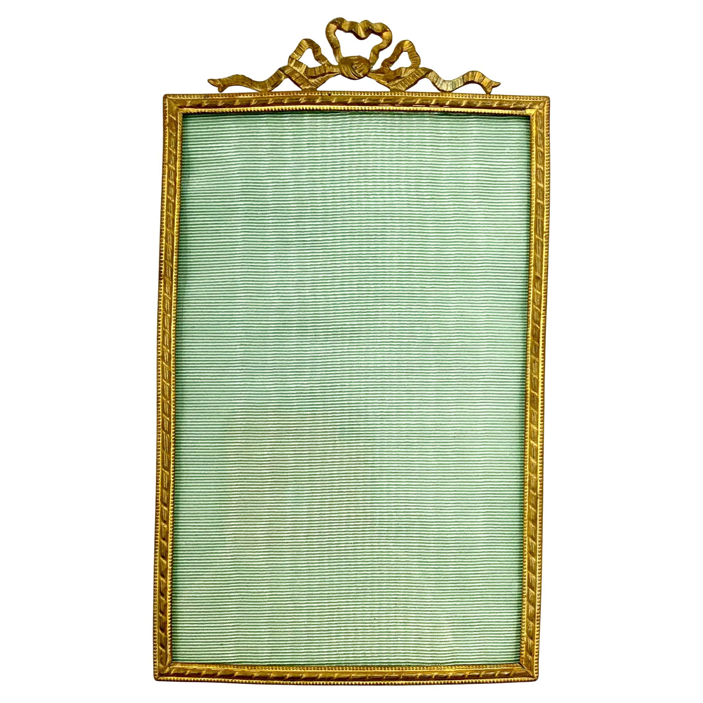 Antique Louis XVI Style French Gilt Bronze Picture Frame, 19th Century For Sale