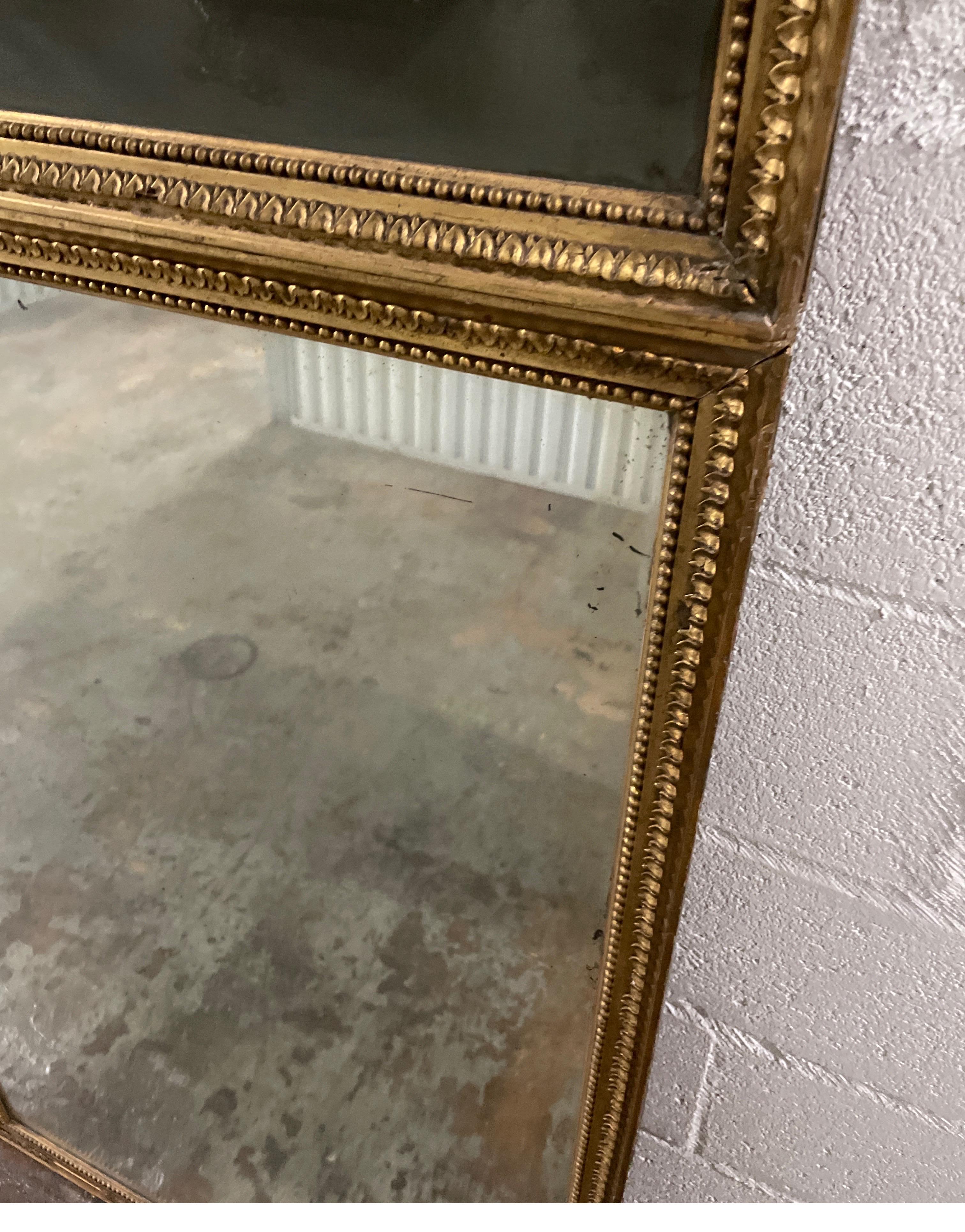 Antique Louis XVI Style French Trumeau Mirror For Sale 1