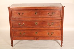 Antique Louis XVI Style Fruit Wood Chest of Drawers