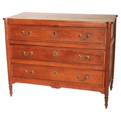 Antique Louis XVI Style Fruit Wood Chest of Drawers