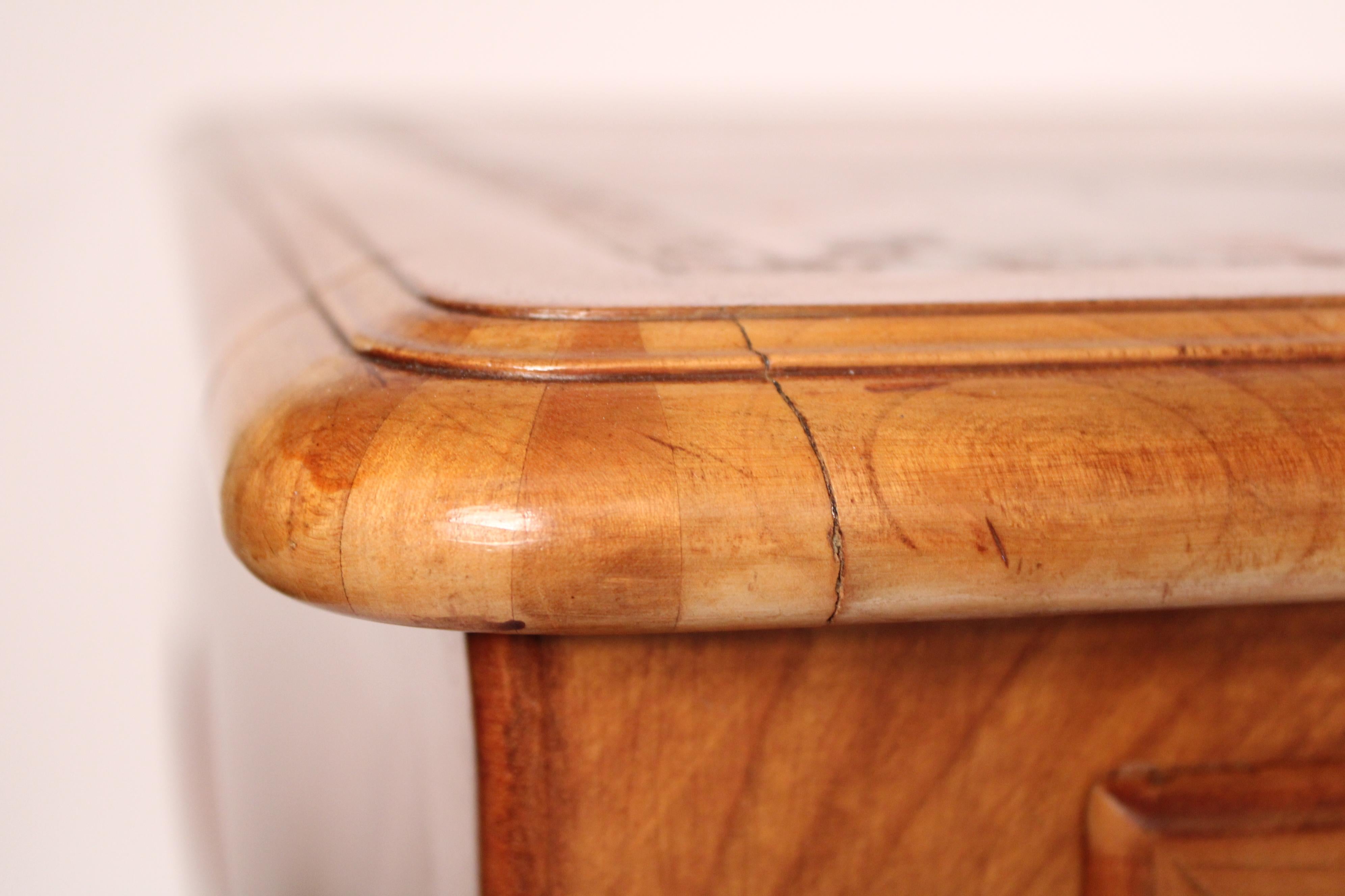 Escritorio antiguo de madera de frutal estilo Luis XVI en venta 8