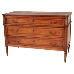 Antico cassettone in legno di frutta in stile Luigi XVI