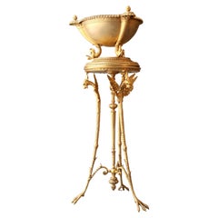 Compote Athénienne ancienne en bronze doré de style Louis XVI par Meridan Brittania Co