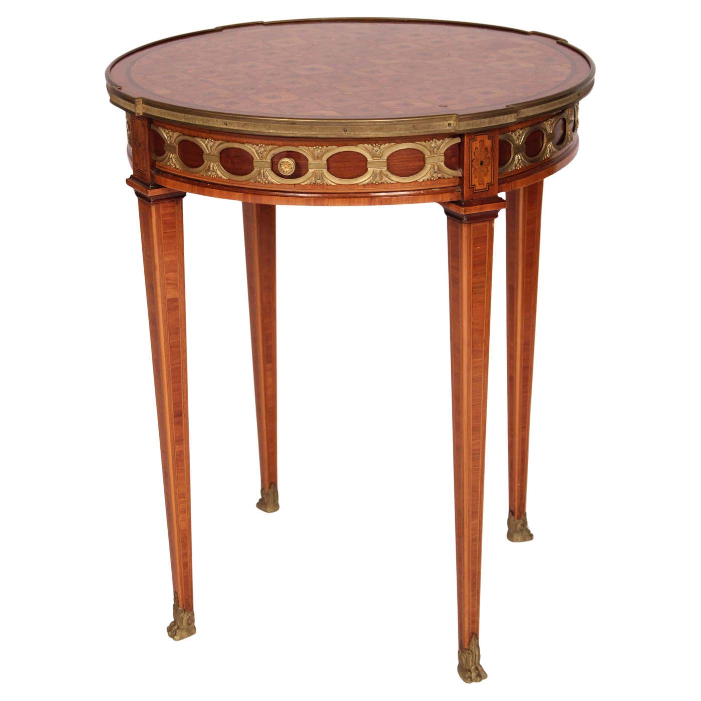 Antique Louis XVI Style Gilt Bronze Mounted Gueridon For Sale at 1stDibs