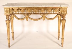 Antique Louis XVI Style Gilt Wood (Gold Leaf) Console Table.