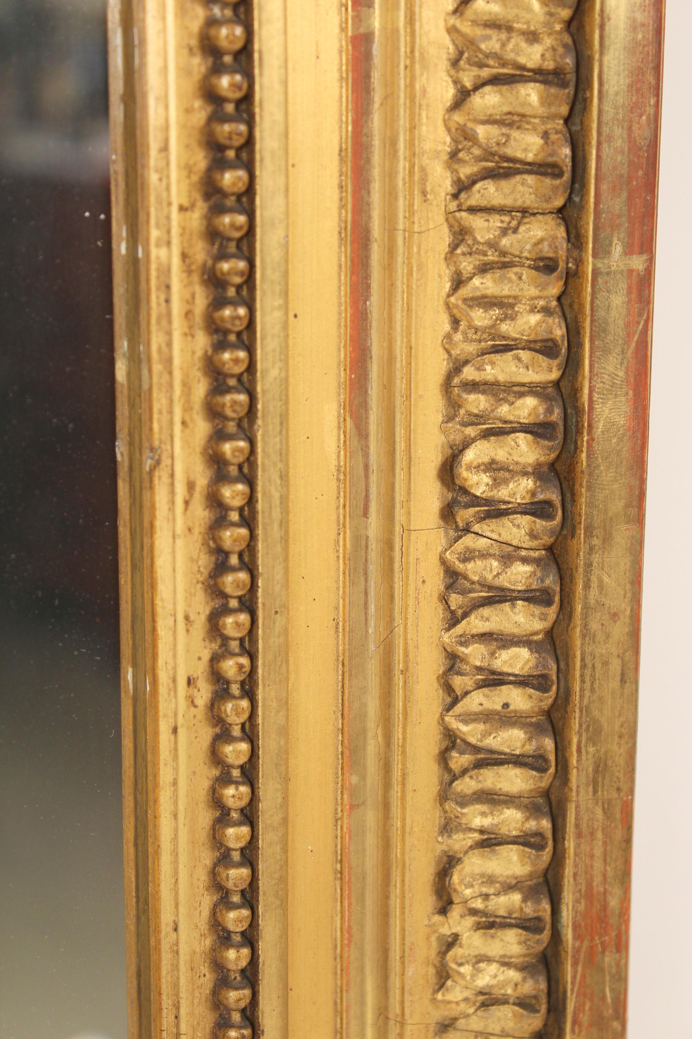Antique Louis XVI Style Gilt Wood Mirror 5