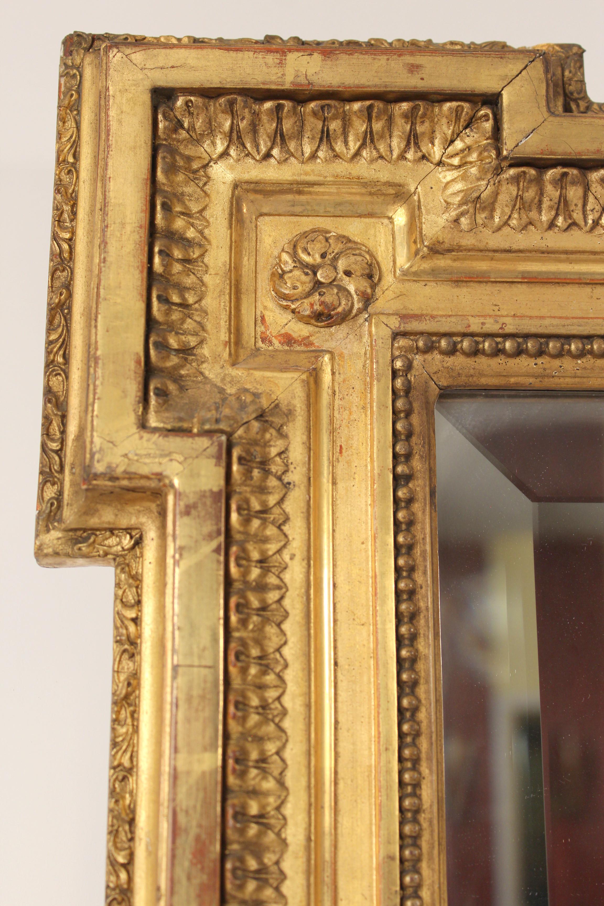 Antique Louis XVI Style Gilt Wood Mirror 2