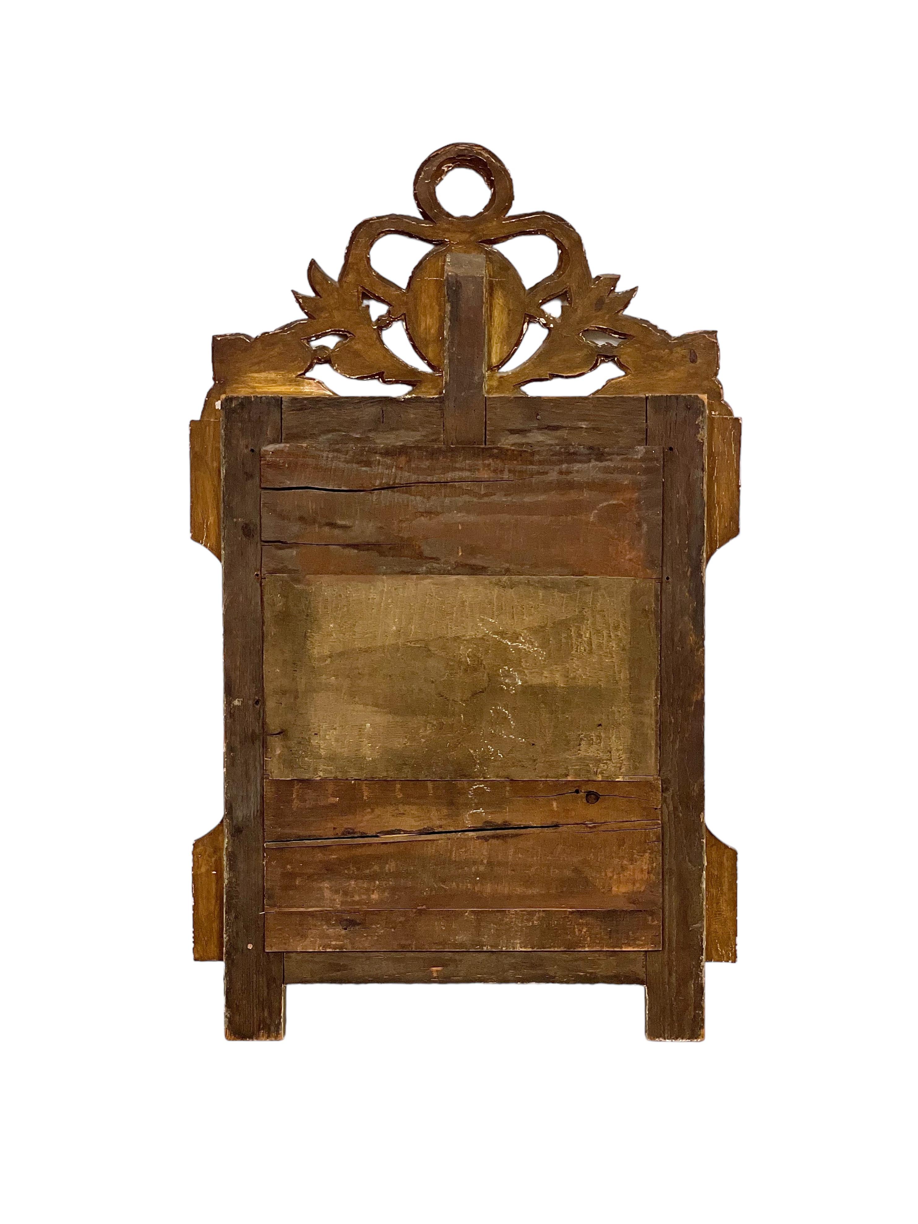 Specchio da parete in legno dorato Luigi XVI del XIX secolo in vendita 4