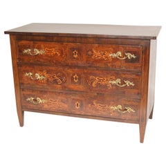 Antique Louis XVI Style Inlaid Chest of Drawers