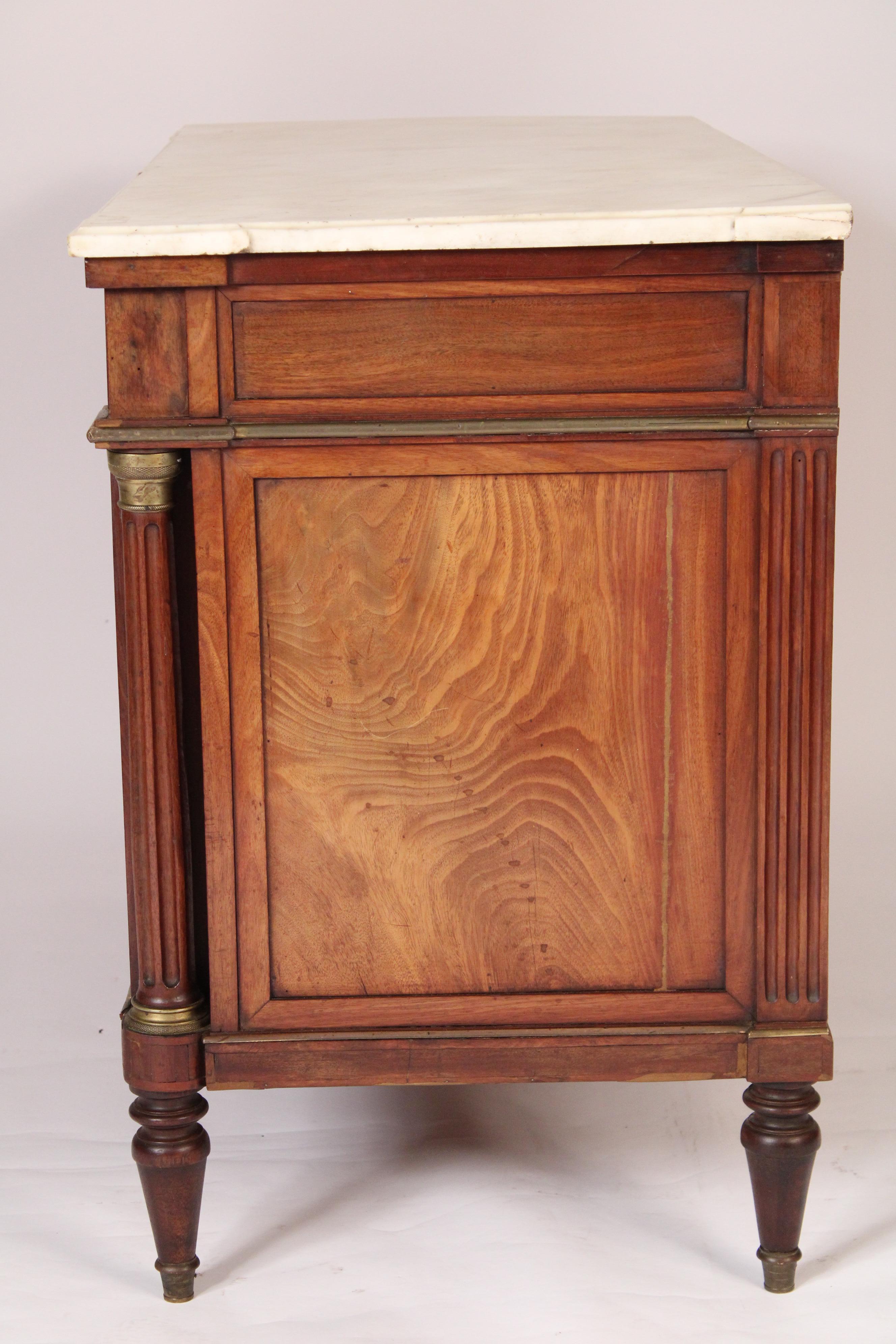 19th Century Antique Louis XVI Style Mahogany Chest Of Drawers For Sale