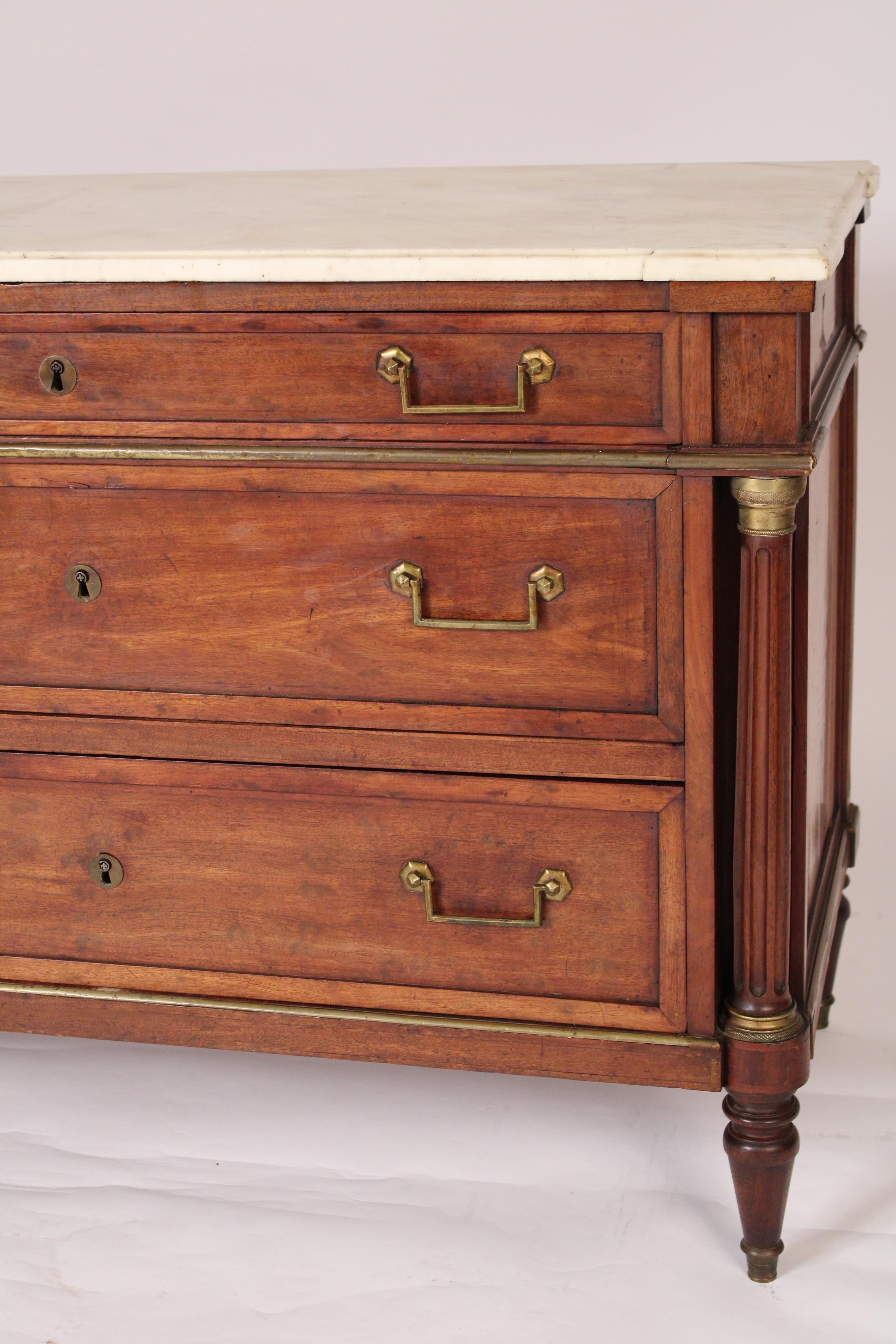Antique Louis XVI Style Mahogany Chest Of Drawers For Sale 2
