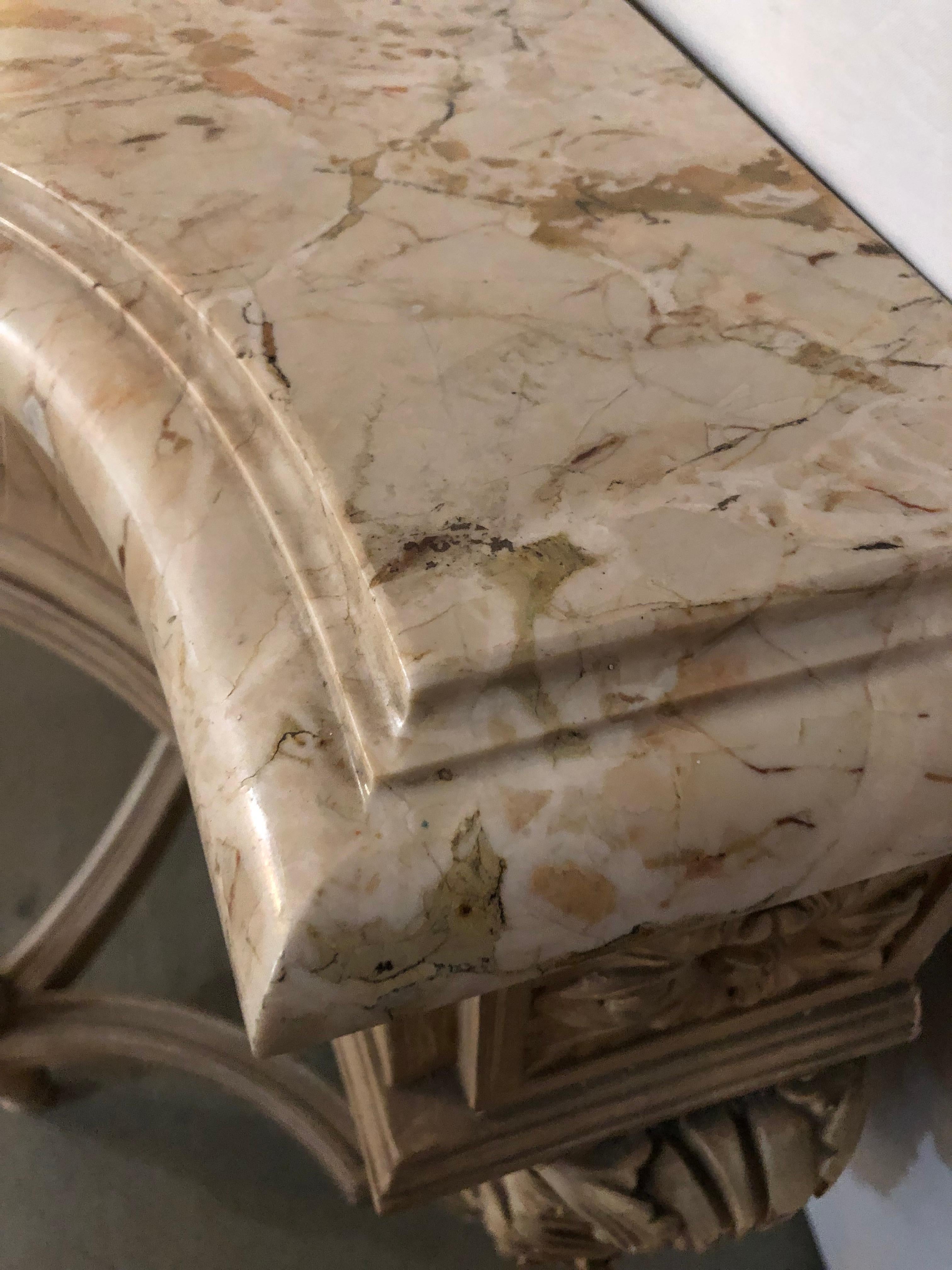 Antikes Sideboard oder Konsolentisch mit Marmorplatte im Louis-XVI.-Stil von Maison Jansen im Angebot 11