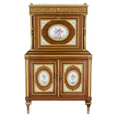 Antique Louis XVI Style Ormolu and Sèvres Porcelain Mounted Secretaire