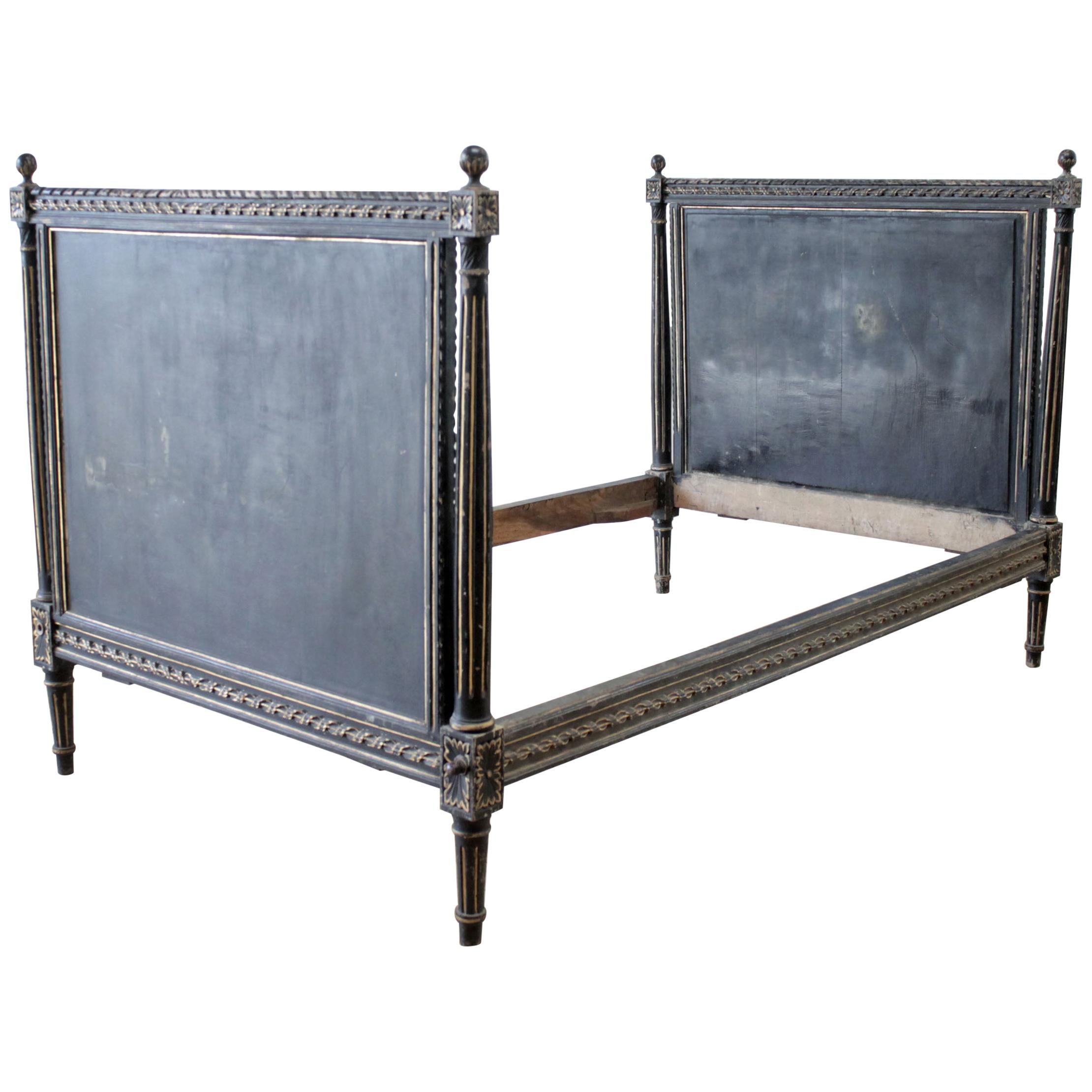 Antique Louis XVI Style Painted French Twin Size Daybed