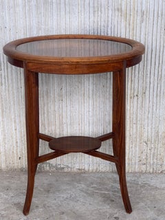 Antike Louis-XVI-Vitrine aus Seidenholz mit Lift-Top, um 1900