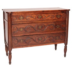 Antique Louis XVI Style Walnut Chest of Drawers