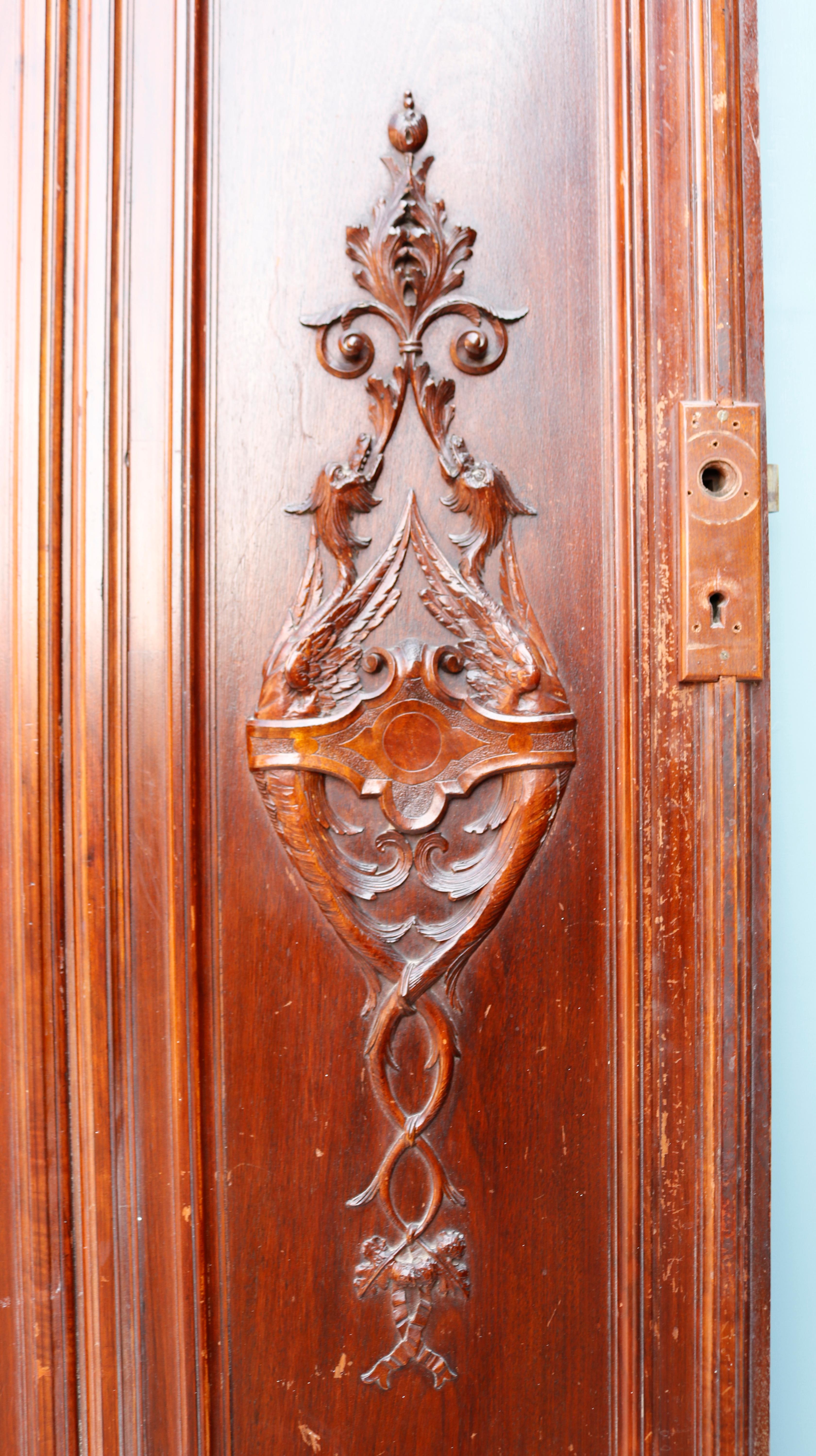 Antique Louis XVI Style Walnut Door In Good Condition For Sale In Wormelow, Herefordshire