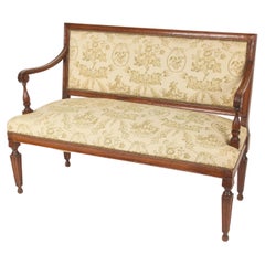 Antique Louis XVI Style Walnut Settee