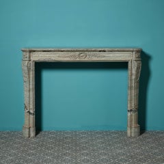 Antique Louis XVI Swedish Green Marble Fire Surround