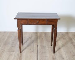 Antique Louis XVI Table Writing Desk In Walnut - Italy 19th