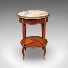 Antique Lounge Side Table, Italian, Marble, Wine, Occasional, Victorian, C.1900