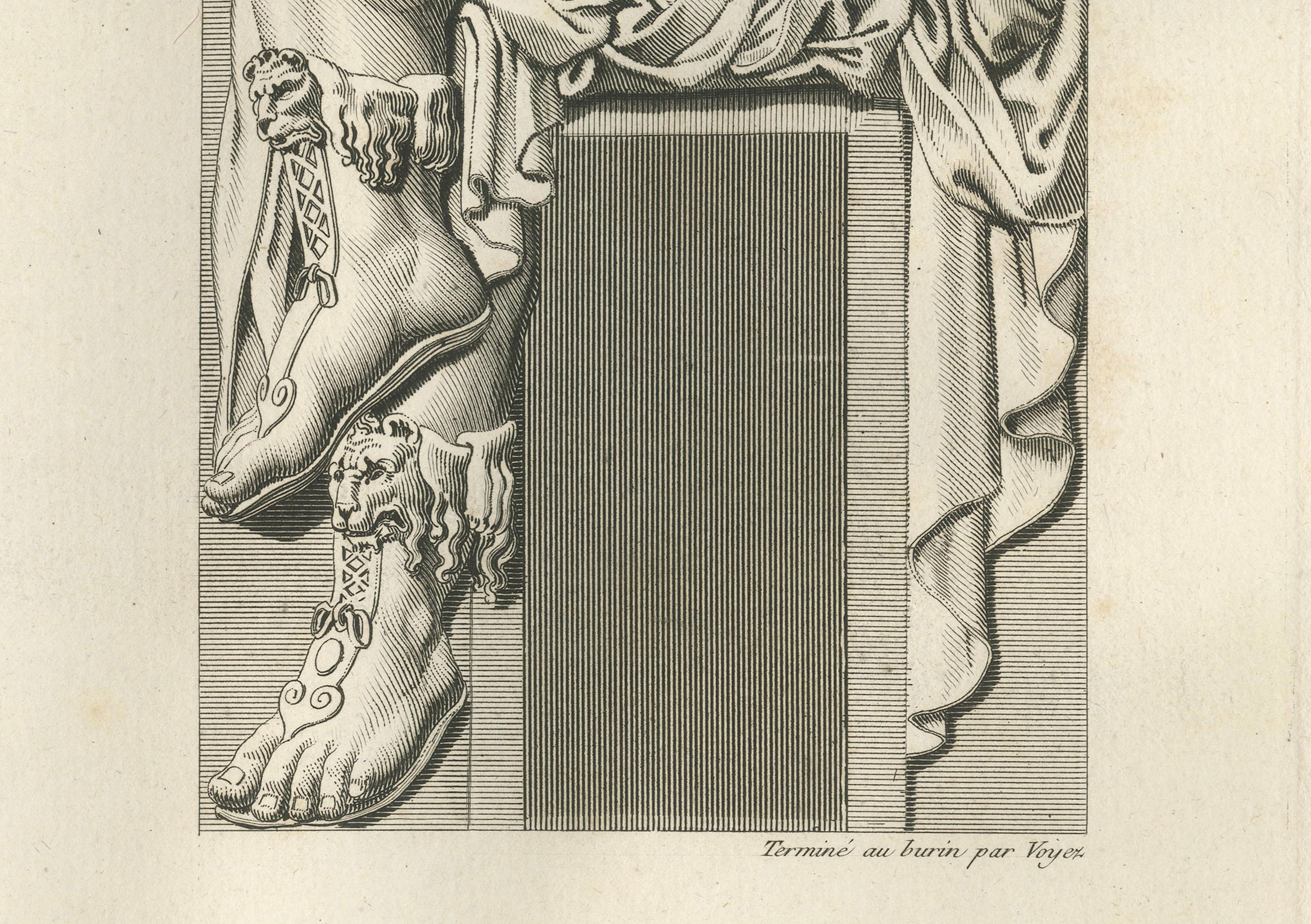 Antique Louvre Architectural Relief Engravings – French Neoclassical Plates 1803