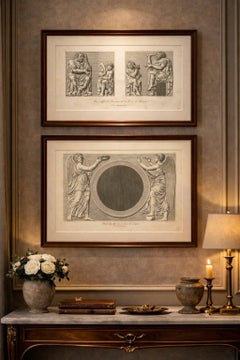 Antique Louvre Architectural Relief Engravings – French Neoclassical Plates 1803