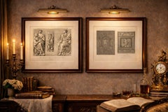 Antique Louvre Sculptures & Institut Ceiling Ornament Prints – Baltard 1803