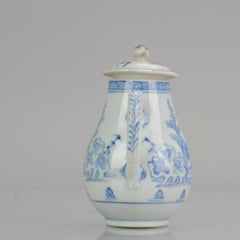 Antique Lovely Lidded Jug Qing Chinese Porcelain Chine de Commande, 18th Century