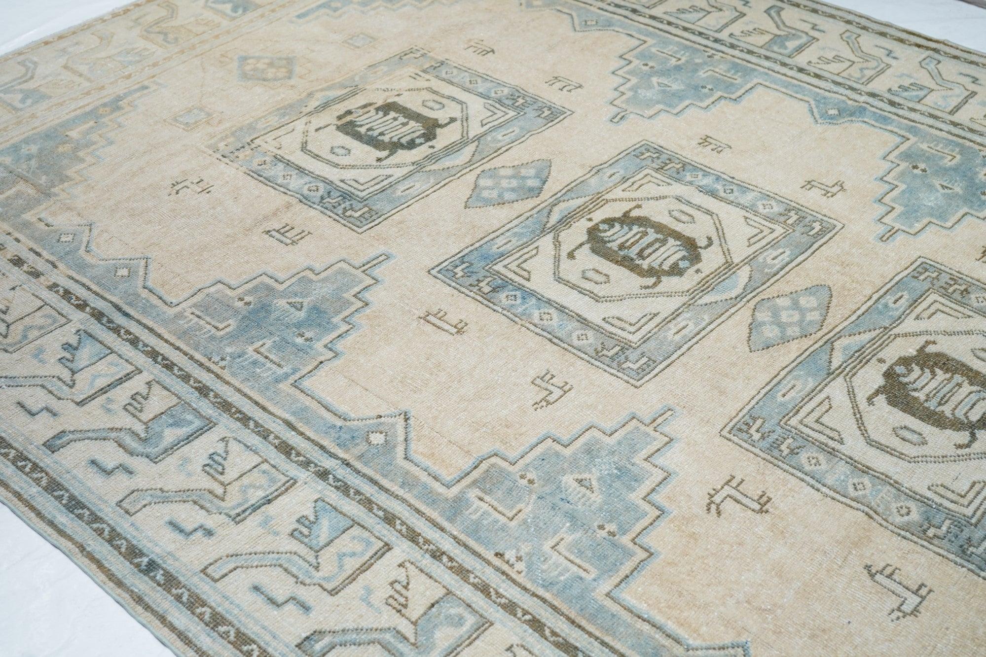 Antique Low Khotan Rug 7'7'' x 10'4'' In Fair Condition For Sale In New York, NY