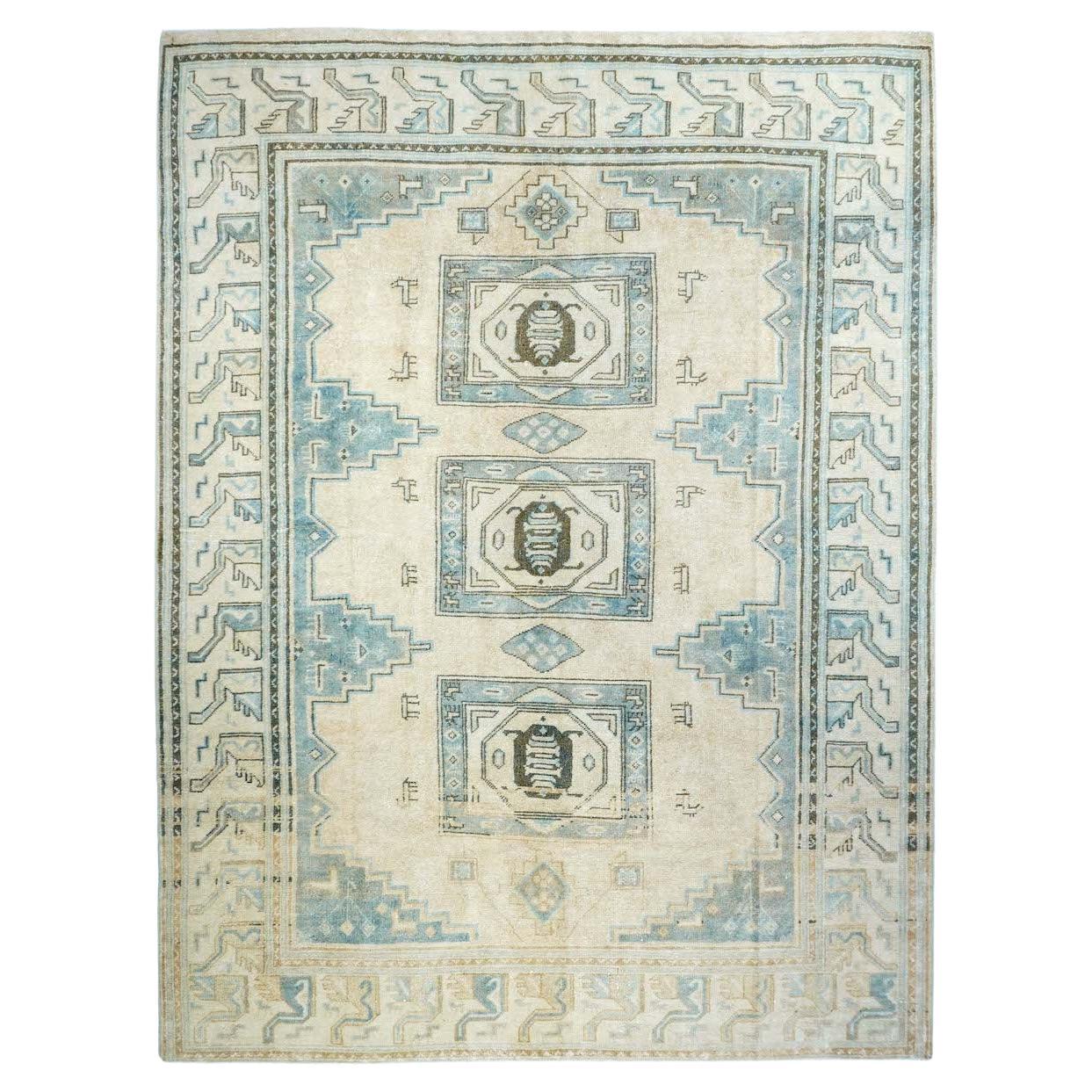 Antique Low Khotan Rug 7'7'' x 10'4'' For Sale