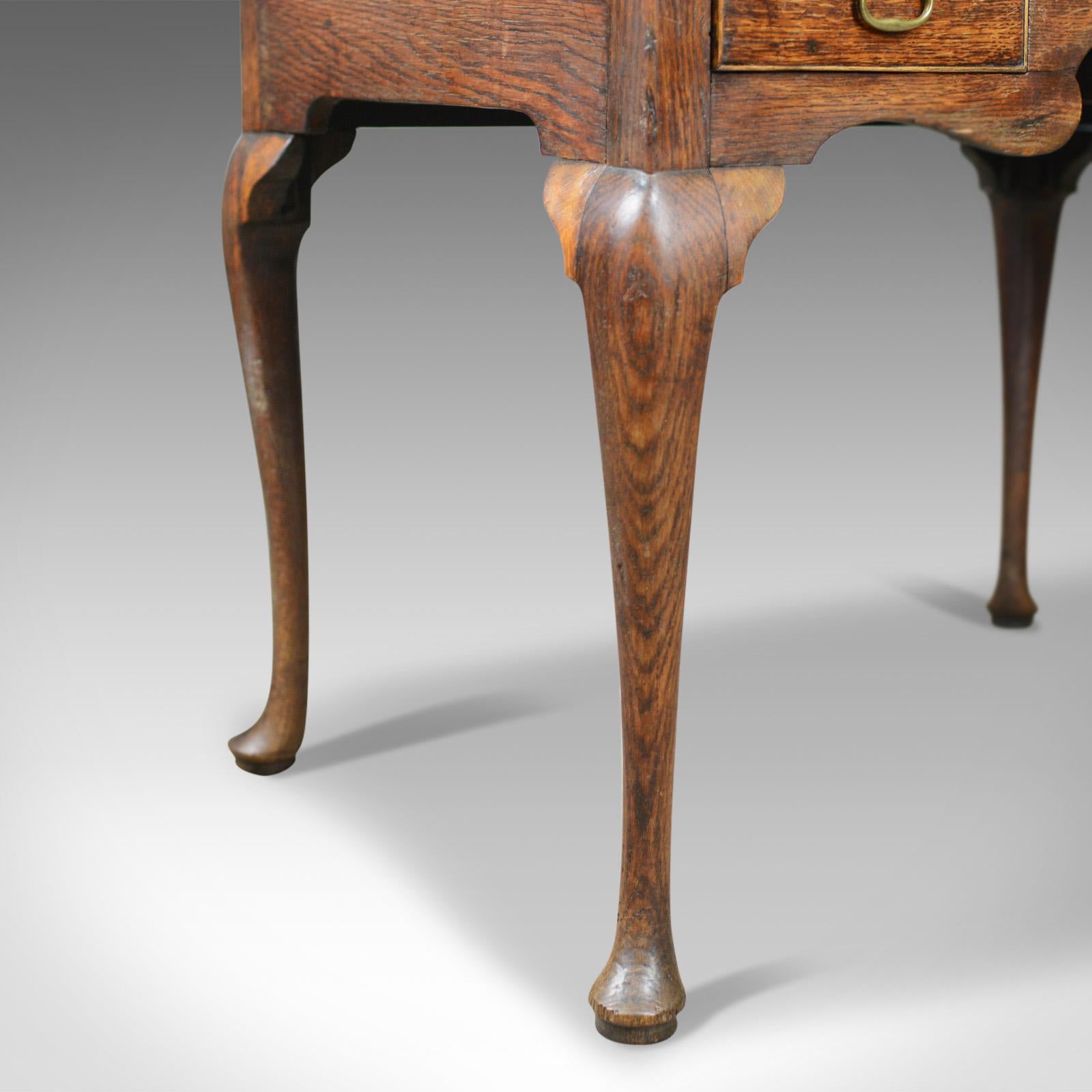 Antique Lowboy, English, Georgian, Oak, Side Table, 18th Century, circa 1780 5