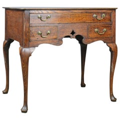 Antique Lowboy, English, Georgian, Oak, Side Table, 18th Century, circa 1780
