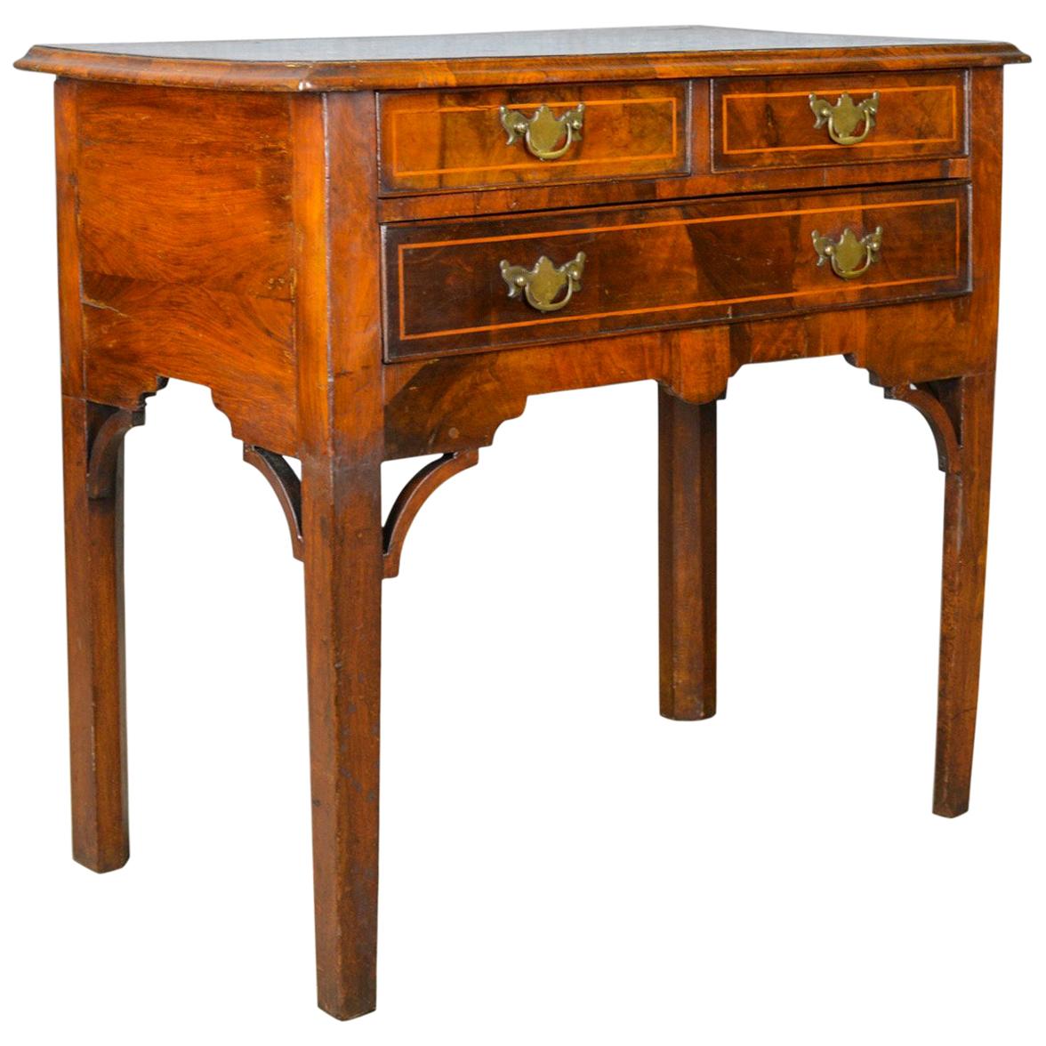 Antique Lowboy, English, Georgian, Walnut, Side Table, circa 1800