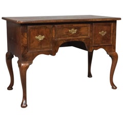 Antique Lowboy English Late Georgian Walnut Desk Table, circa 1800