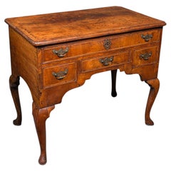 Table basse ancienne, anglaise, en noyer, de correspondance, d'érudit, géorgienne, 1760