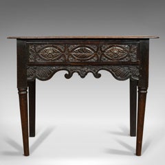 Antique Lowboy, Scottish, Oak, Occasional, Side Table, Georgian, circa 1760