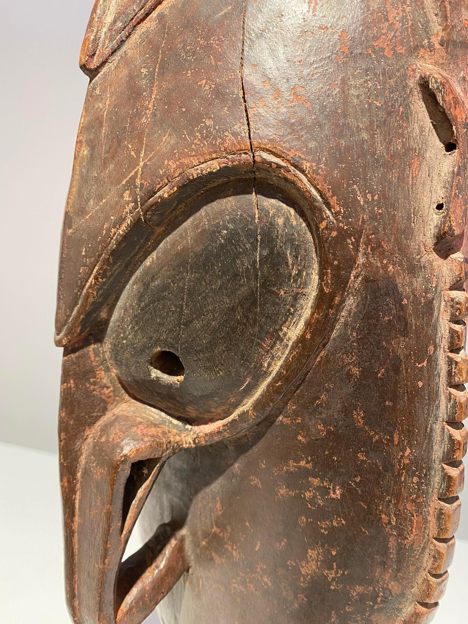 Antike niedrige Sepik-Kragen-Maske Papua-Neuguinea Murik-Sees Ramu Ozeanisch im Angebot 3