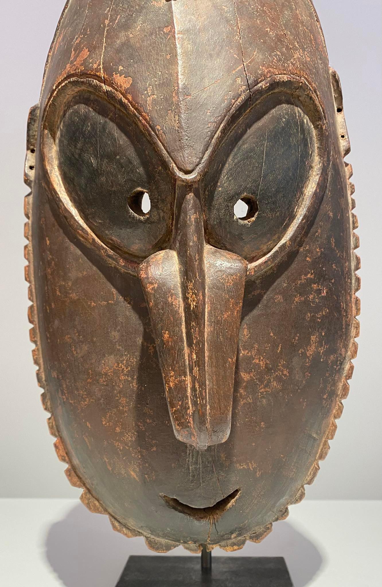 Antike niedrige Sepik-Kragen-Maske Papua-Neuguinea Murik-Sees Ramu Ozeanisch (Papua-neuguineisch) im Angebot