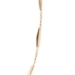 Antique Lozenge Link Chain, 14k Yellow Gold, Cuban Curb Link Chain